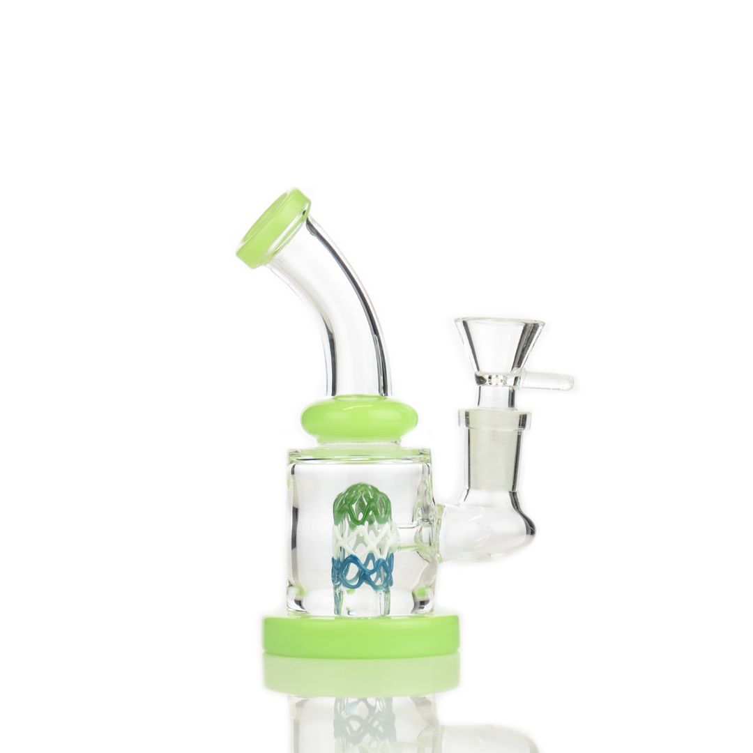 5.5" Slime Bong with Wire Shower Perc, 14mm Bowl