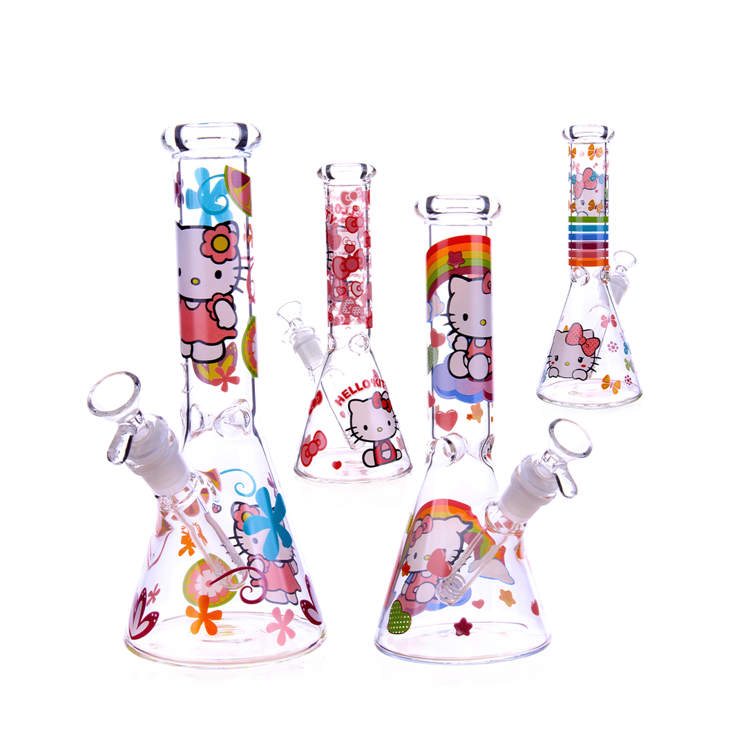 10 inch Decal Beaker Bong with 14mm Bowl
