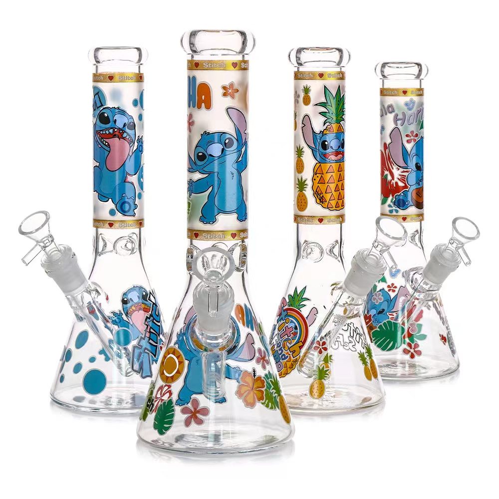 10 Inch Glow Beaker Water Pipe