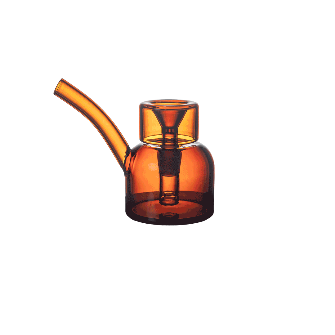 Art Deco Borosilicate Glass Bubbler