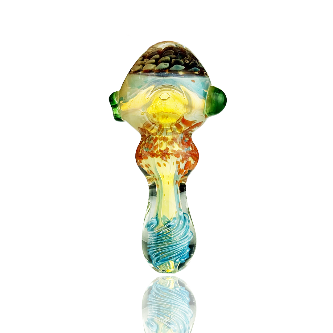 4.5" Silver Fume Hand Pipe with Honeycomb Head