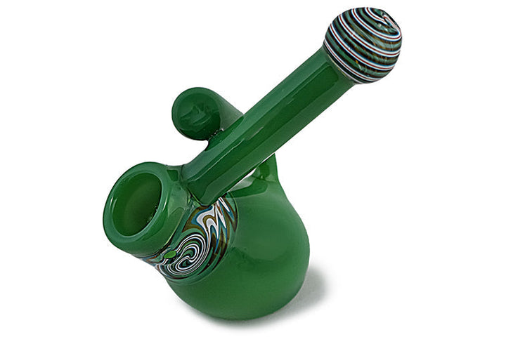 Vibrant Wig Wag Glass Bubbler with Comfort Handle