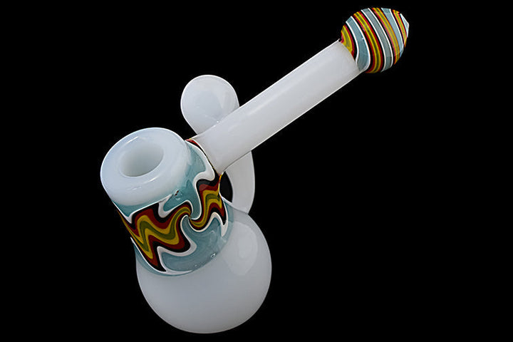 Vibrant Wig Wag Glass Bubbler with Comfort Handle