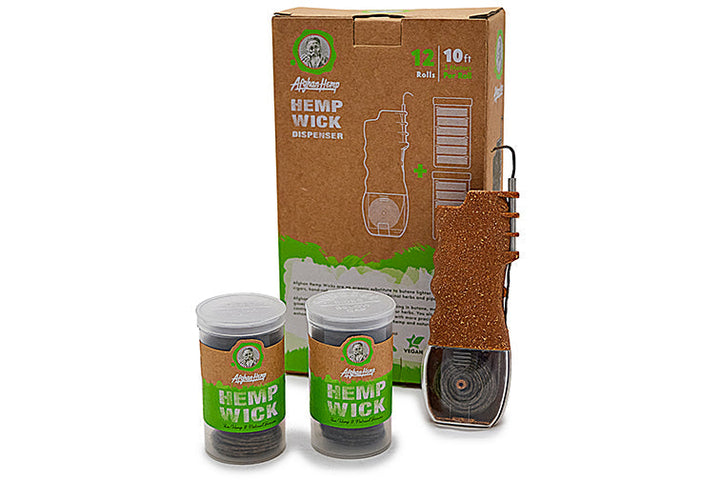 Hemp Wick Dispenser Kit with 12 Refills