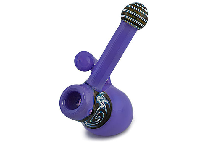 Vibrant Wig Wag Glass Bubbler with Comfort Handle