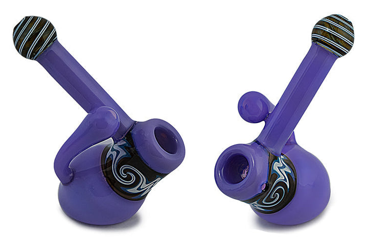 Vibrant Wig Wag Glass Bubbler with Comfort Handle
