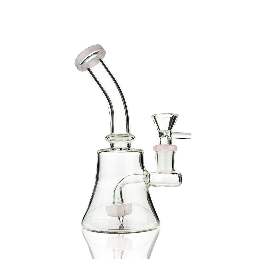 Compact 6-Inch Glass Water Pipe with Decal