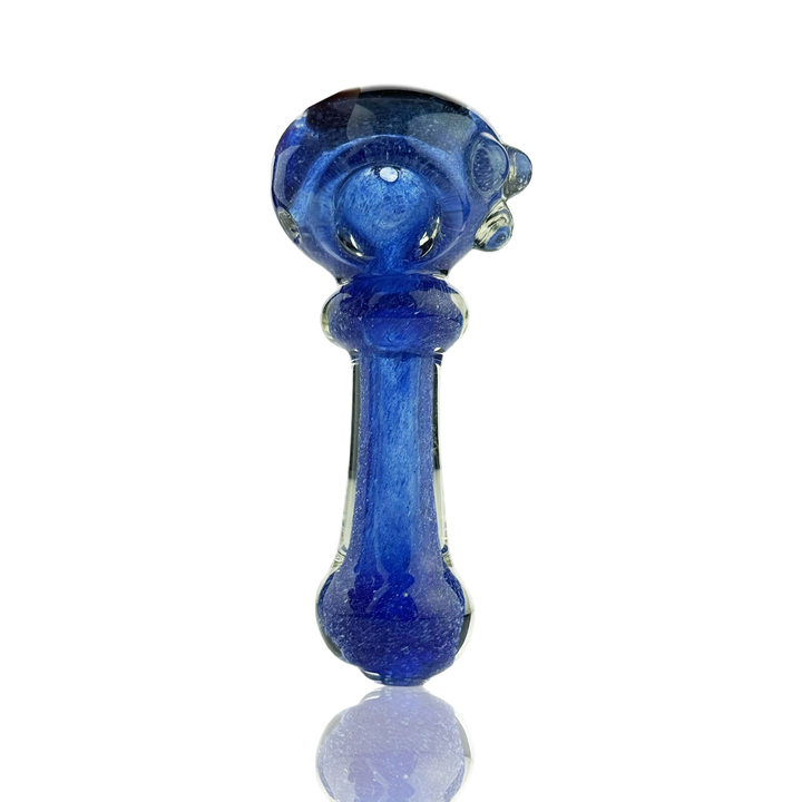 4-Inch Frit Glass Hand Pipe with Color Tube Head