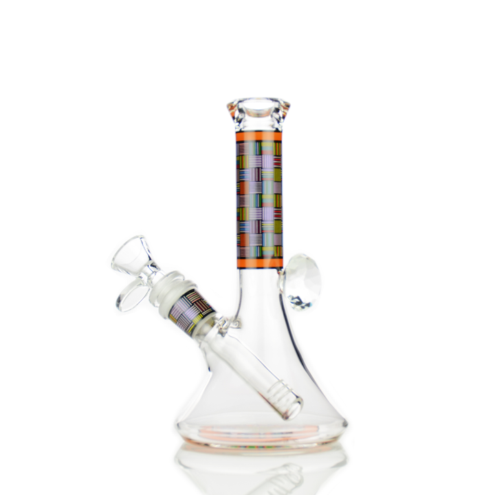 Diamond Pattern 7-Inch Beaker with 14mm Male Bowl
