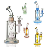 Pyramid Base 10" Water Pipe Rig - Shower Perc, 14mm Bowl