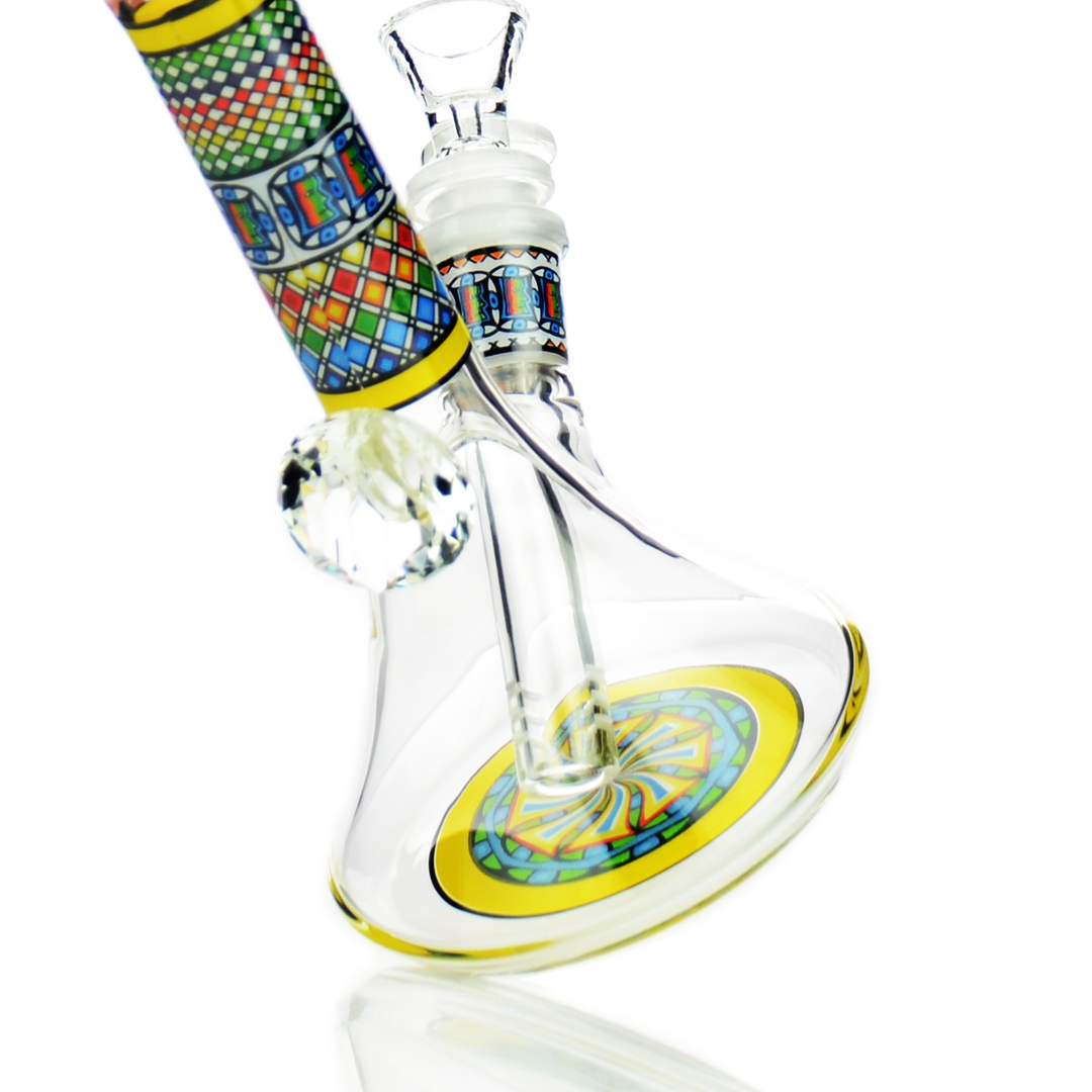 8 Inch Diamond Beaker Water Pipe, 14mm Joint