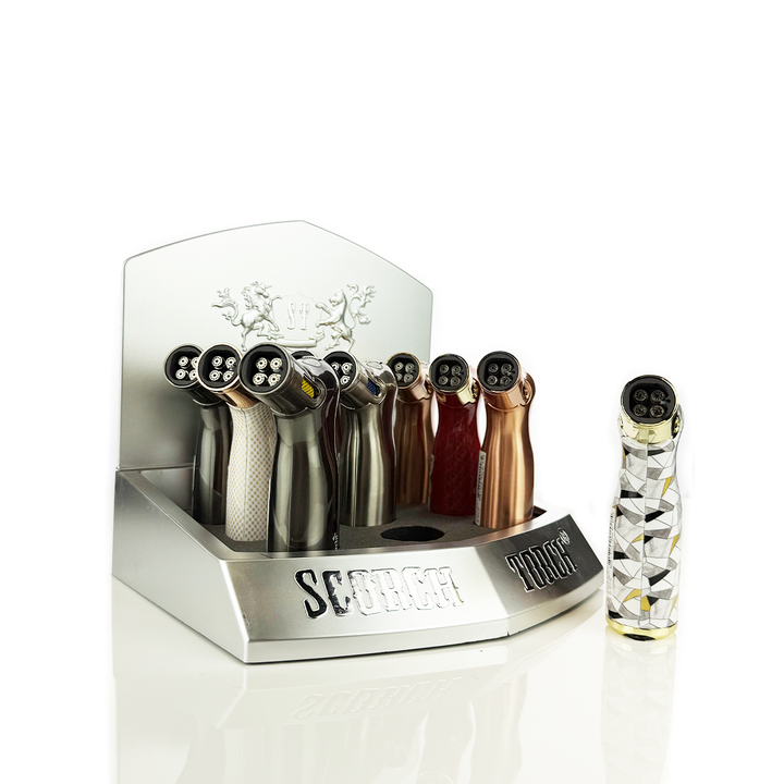 9-Pack Flint Ignition Torch Display