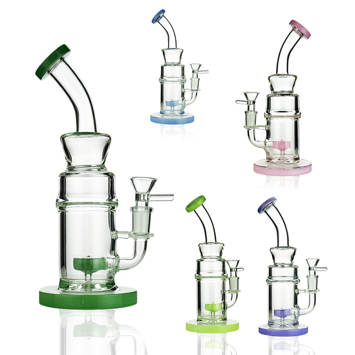 8 Inch Slime Green Showerhead Perc Water Pipe