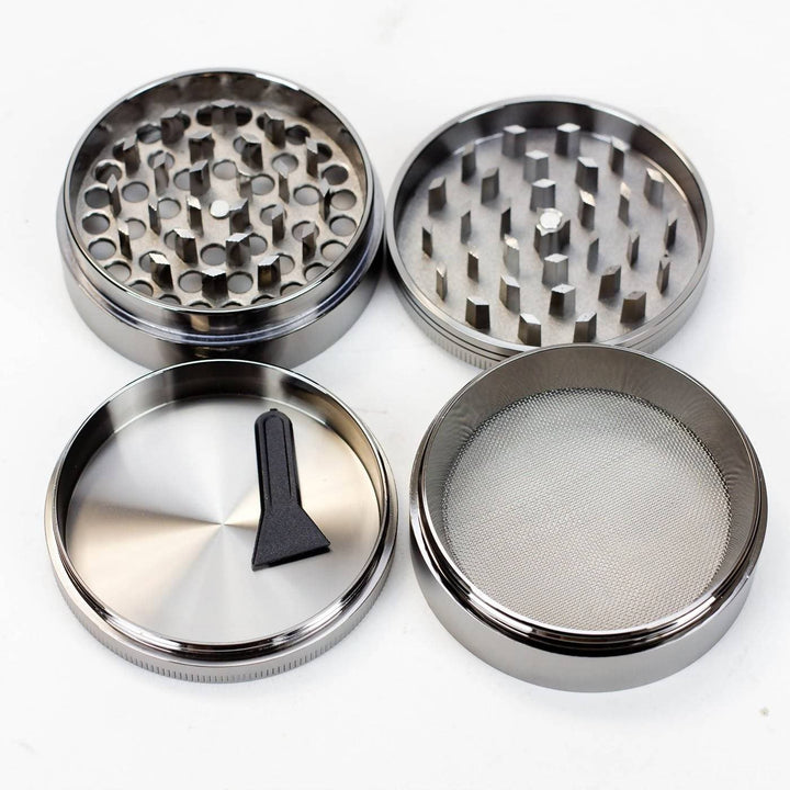 Spice grinder (2.5 inch), 4 part, vintage, ancient symbol design, magnetic lid, durable zinc alloy, pollen catcher - leaf-way brand accessories 6.3 cm_6