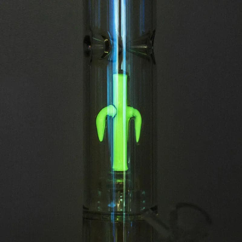 12.3" Glow-In-The-Dark Cactus Glass Bong