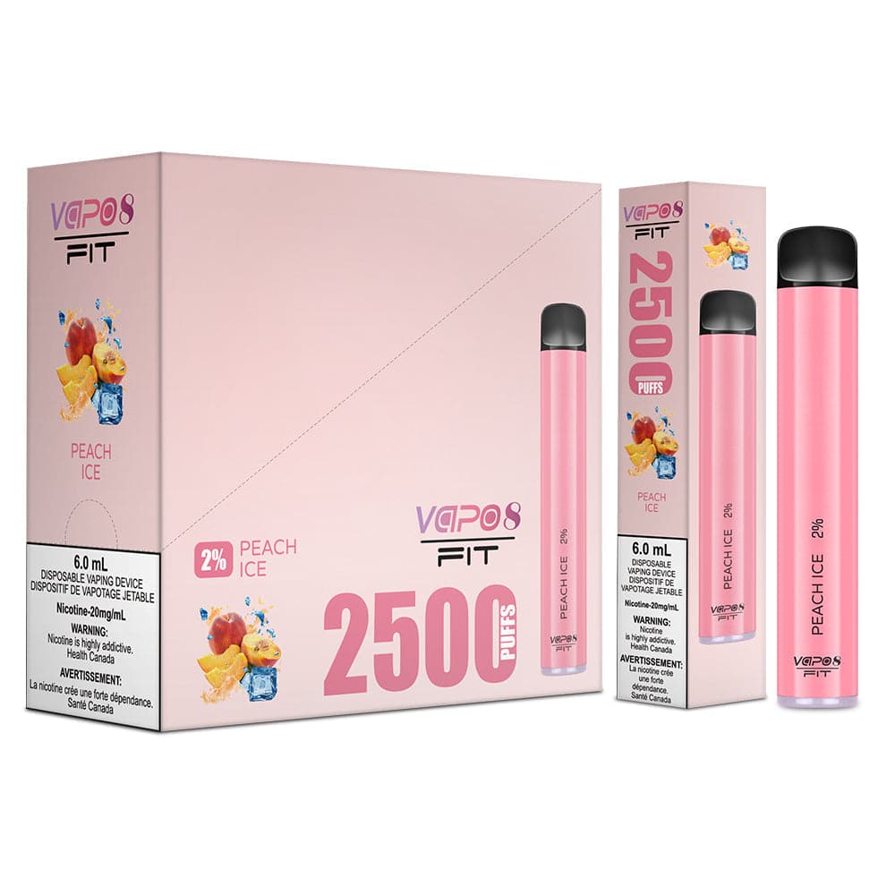 Vapo8 FIT 2500 Puffs 2% nic Disposable Box of 10 MHGP Vapo8 FIT 2500 Puffs 2% nic Disposable Box of 10 MHGP