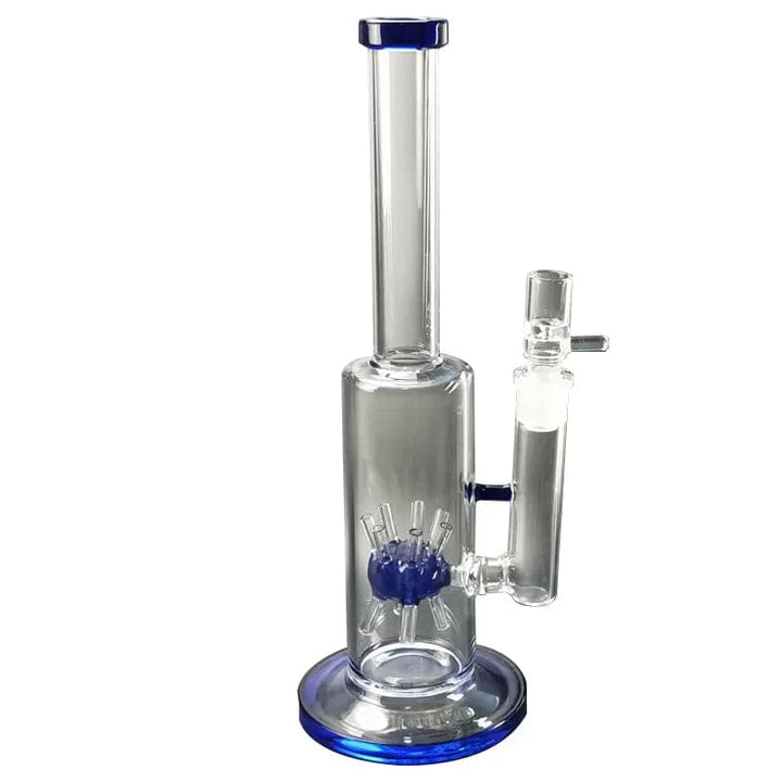 13" Straight Sprinkler Perc Glass Bong