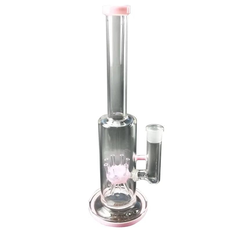 13" Straight Sprinkler Perc Glass Bong