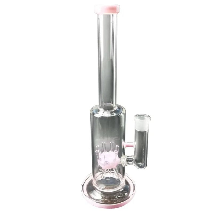13" Straight Sprinkler Perc Glass Bong