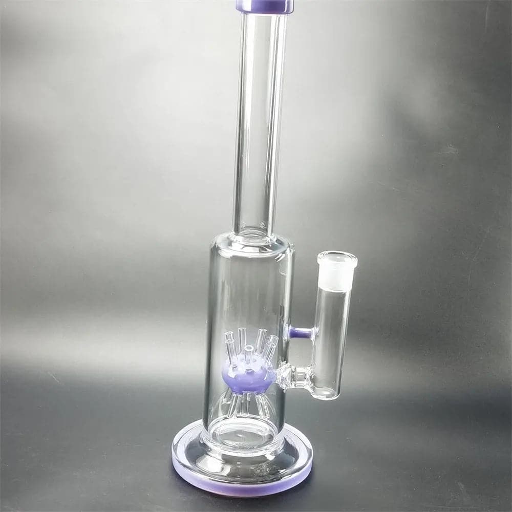 13" Straight Sprinkler Perc Glass Bong