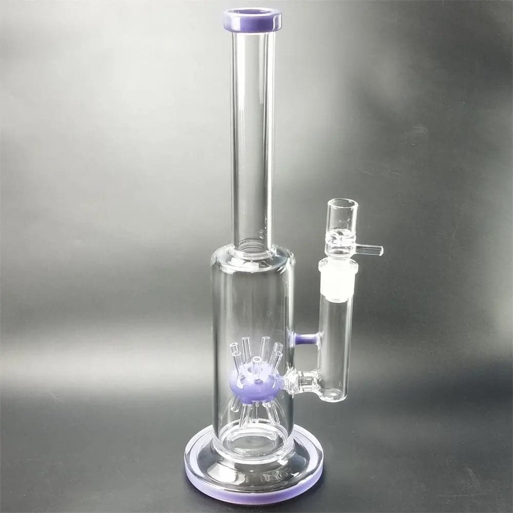13" Straight Sprinkler Perc Glass Bong