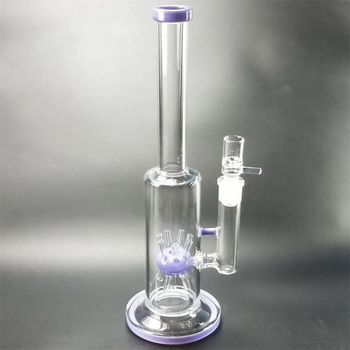 13" Straight Sprinkler Perc Glass Bong