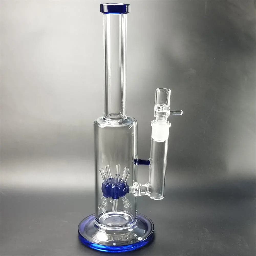13" Straight Sprinkler Perc Glass Bong