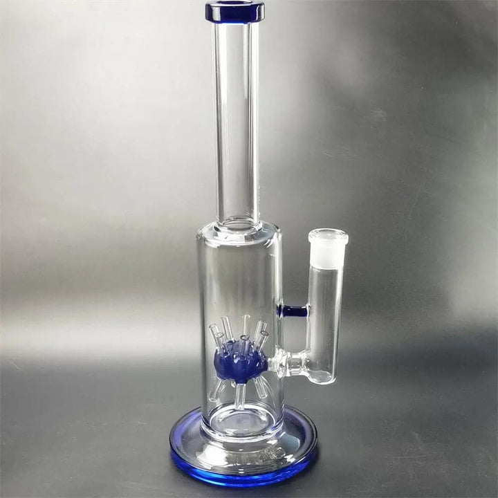 13" Straight Sprinkler Perc Glass Bong