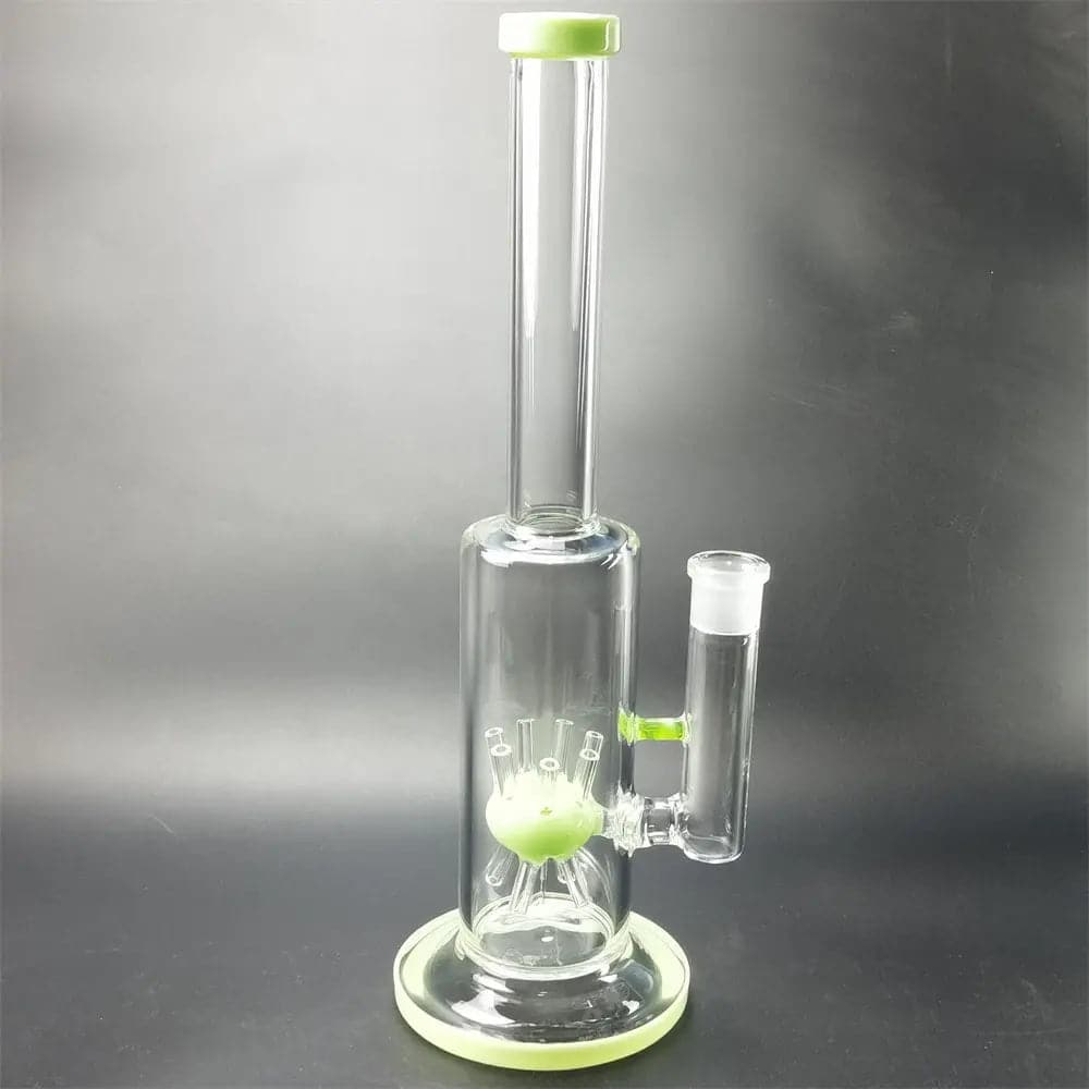 13" Straight Sprinkler Perc Glass Bong