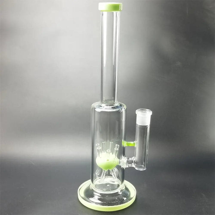 13" Straight Sprinkler Perc Glass Bong