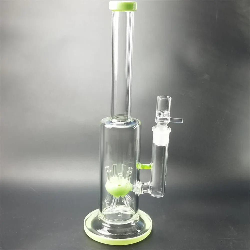 13" Straight Sprinkler Perc Glass Bong