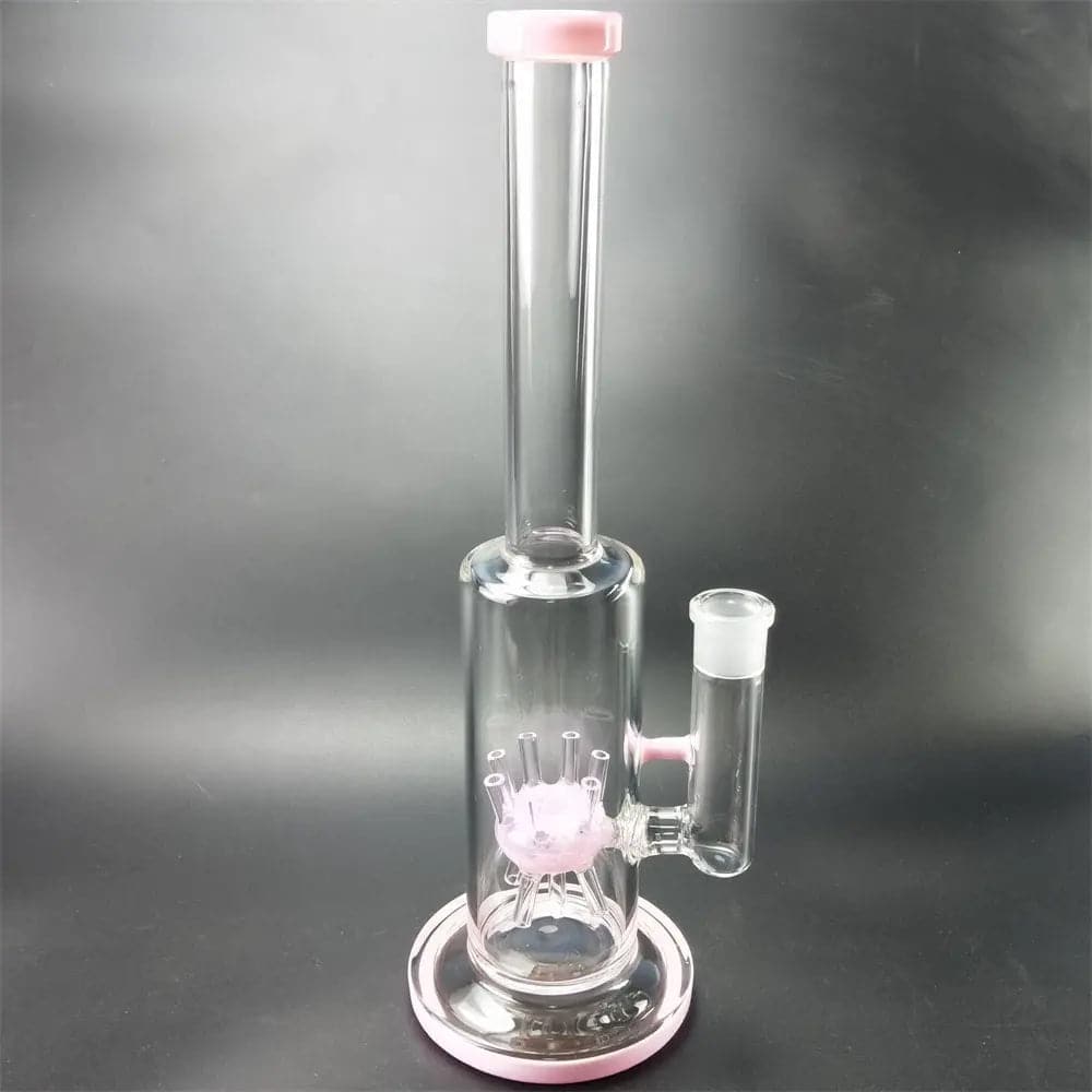13" Straight Sprinkler Perc Glass Bong