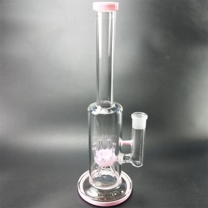 13" Straight Sprinkler Perc Glass Bong