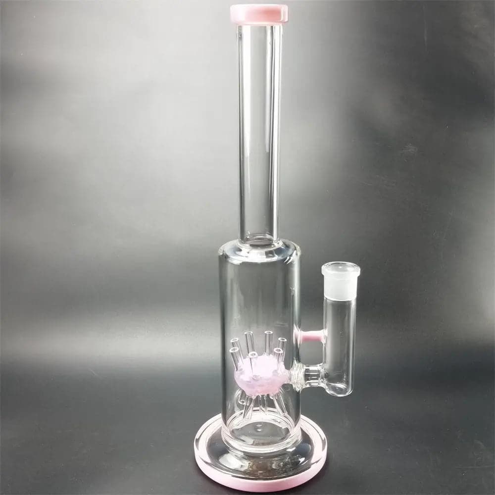 13" Straight Sprinkler Perc Glass Bong