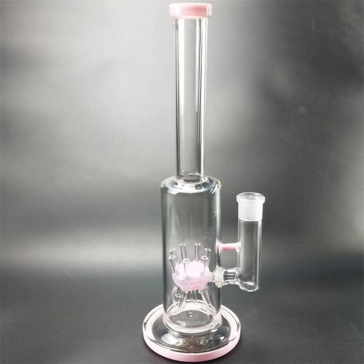 13" Straight Sprinkler Perc Glass Bong