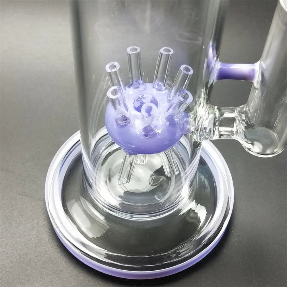 13" Straight Sprinkler Perc Glass Bong