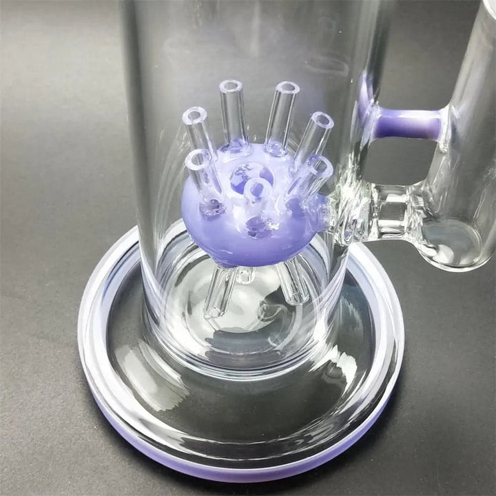 13" Straight Sprinkler Perc Glass Bong