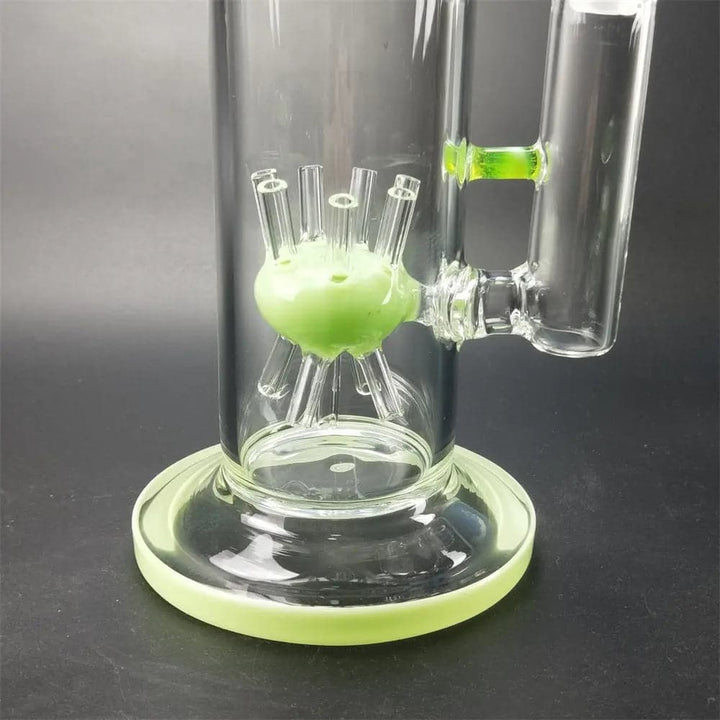 13" Straight Sprinkler Perc Glass Bong