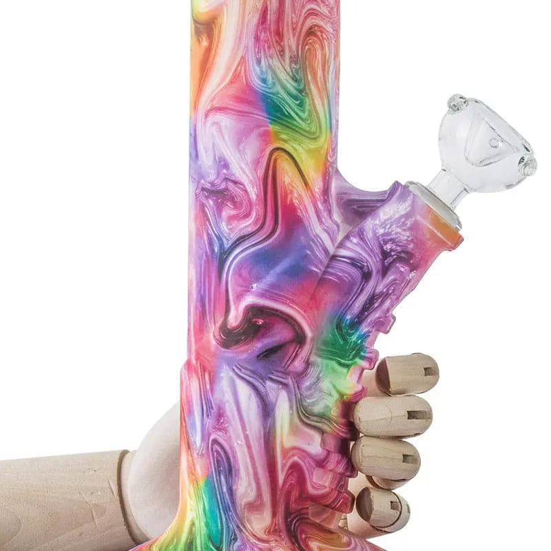 14.5" Detachable Straight Tube Silicone Bong