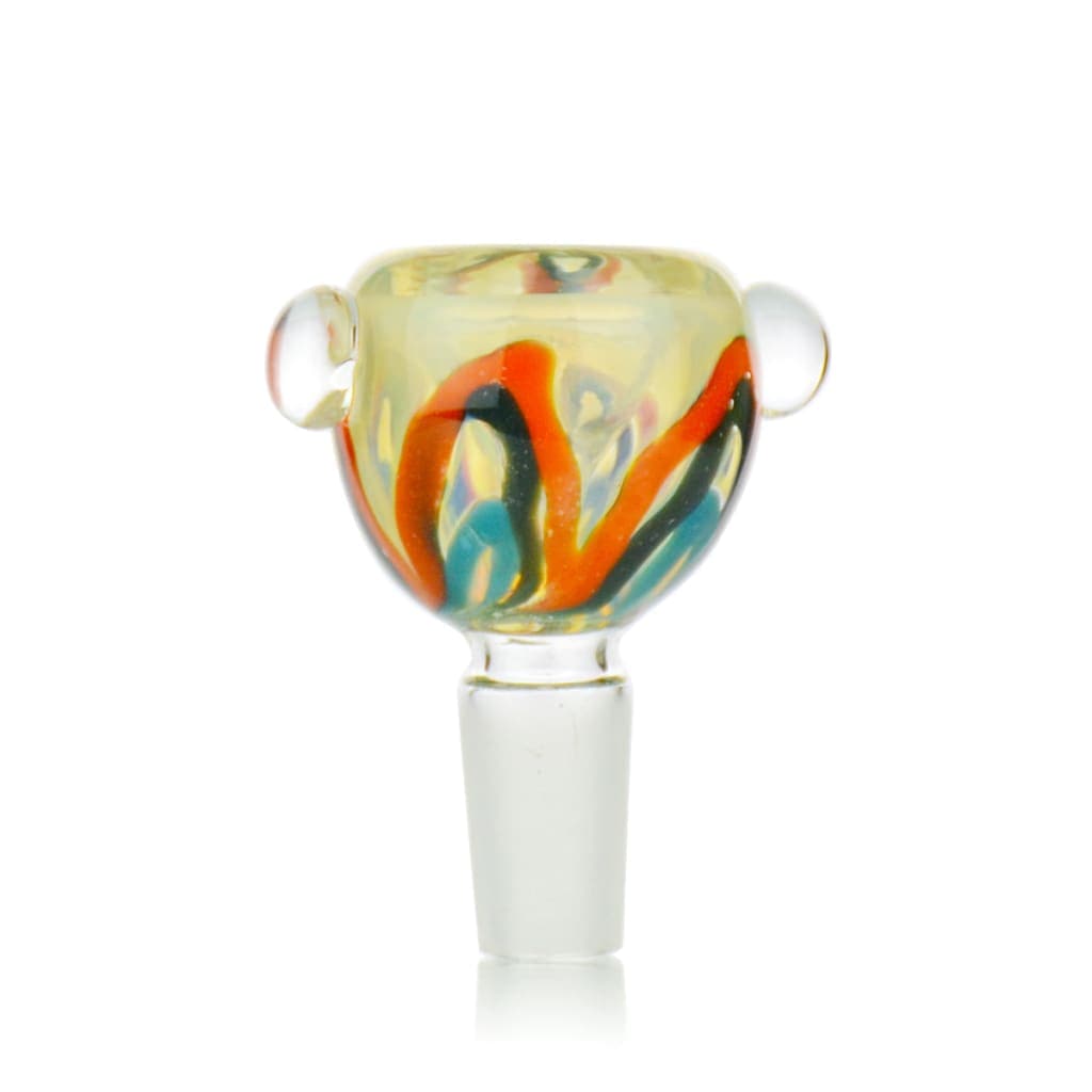 14mm Male Fume Glass Bowl Flower Design