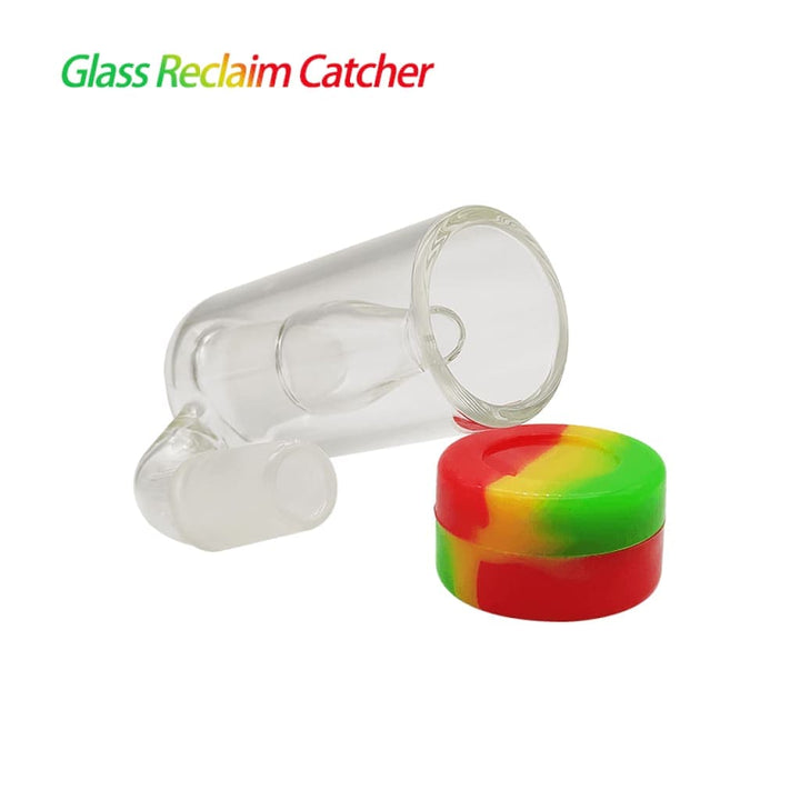 14mm Male Joint Bubbler 90° Glass Reclaim Catcher