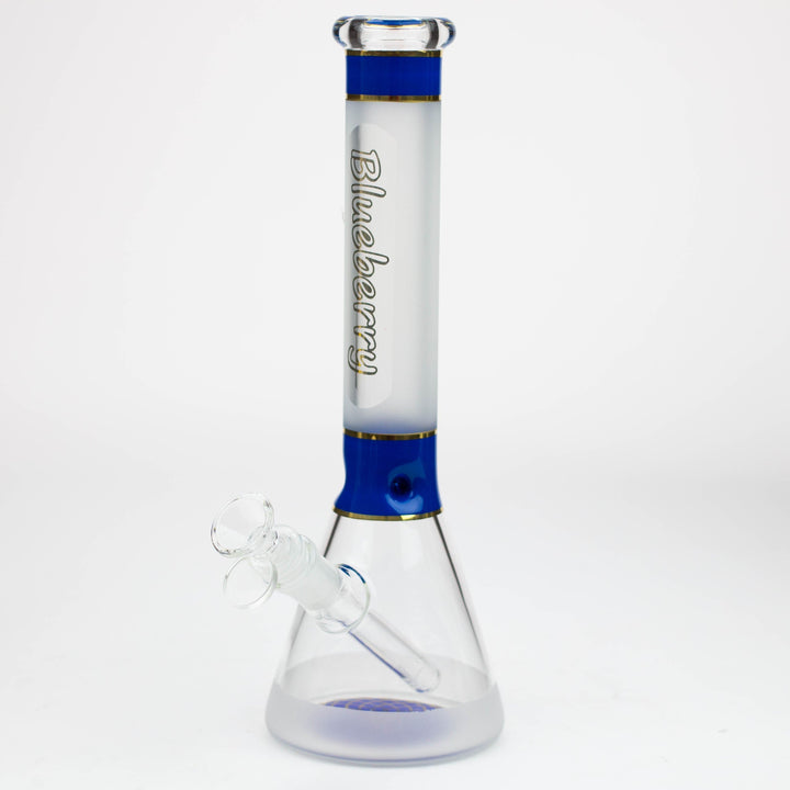 Blueberry 12 inch Mandala Base Sandblasted Beaker [ST014]_4