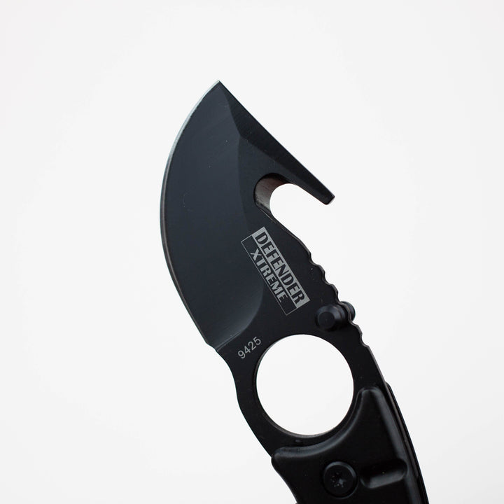 7.5" Defender Xtreme Black Folding - Knife with Belt Clip_3
