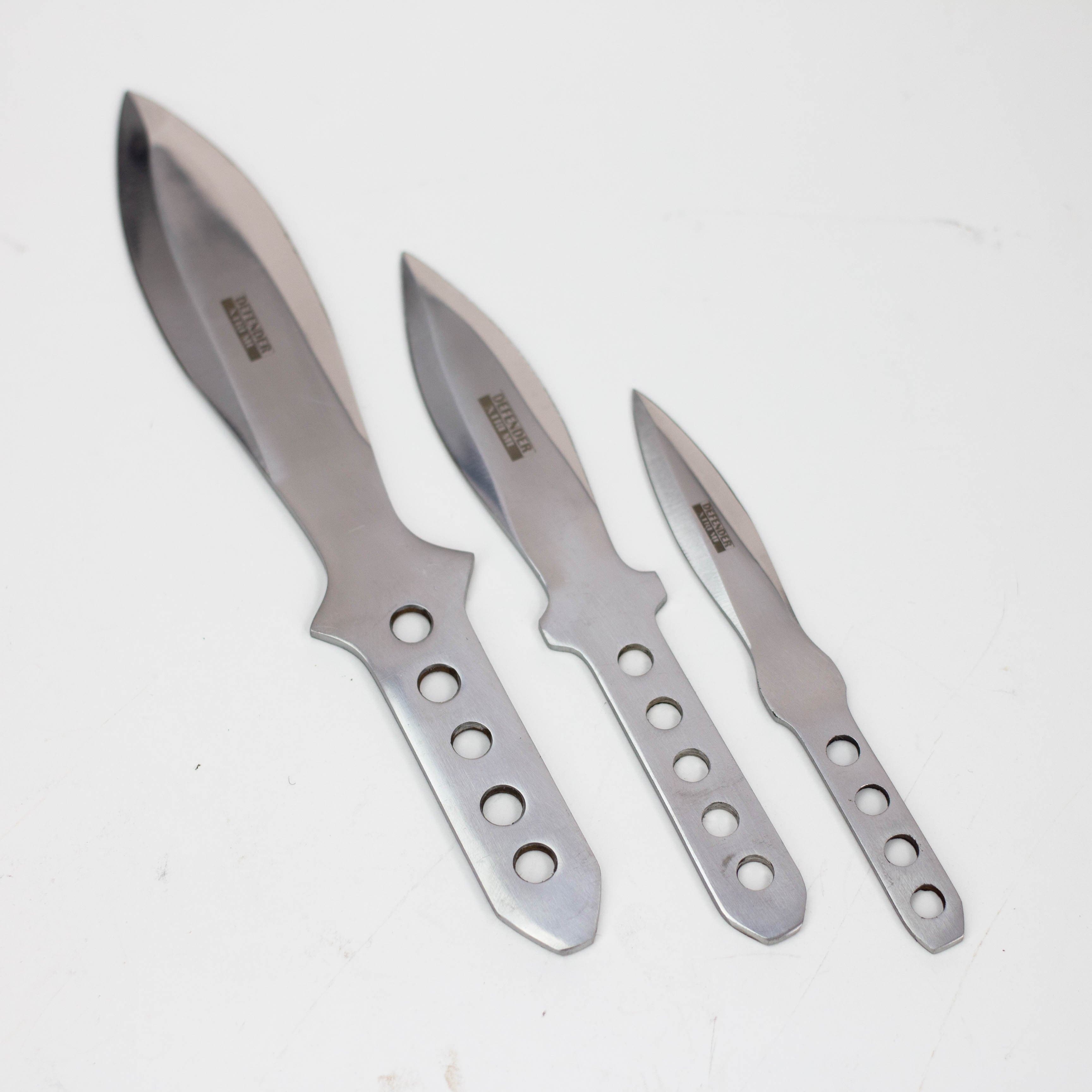 3pc Throwing Stainless steel Knife Set with Sheath_1