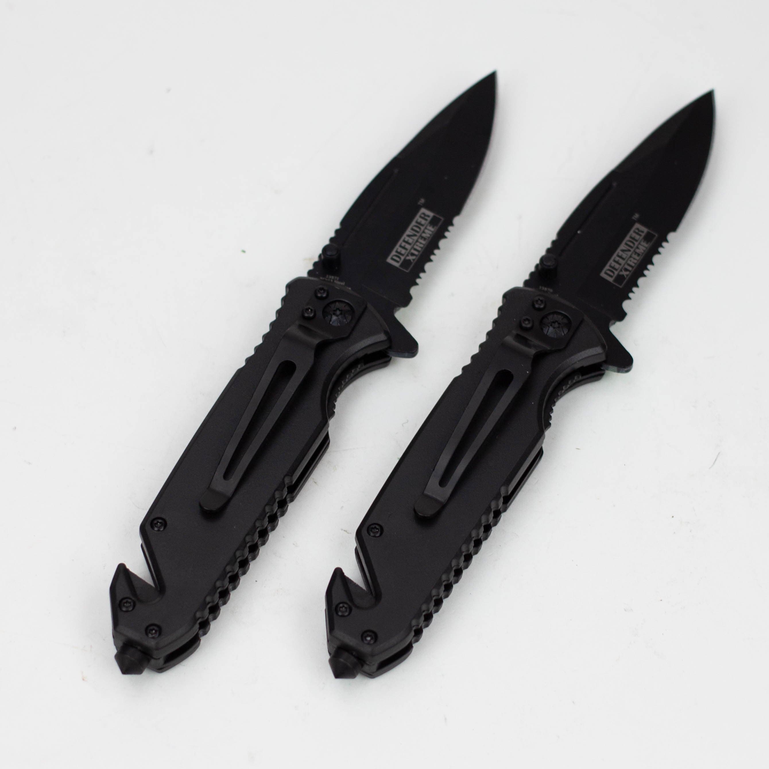 8" Leaves - Folding Knife W/ Belt Cutter_5