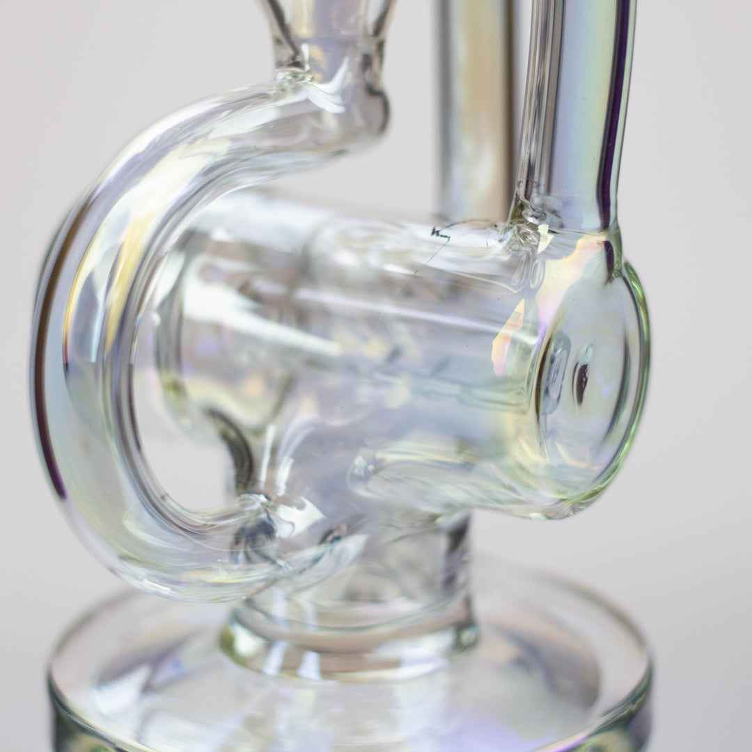 2 in 1 electroplated glass recycler rig 8"_4