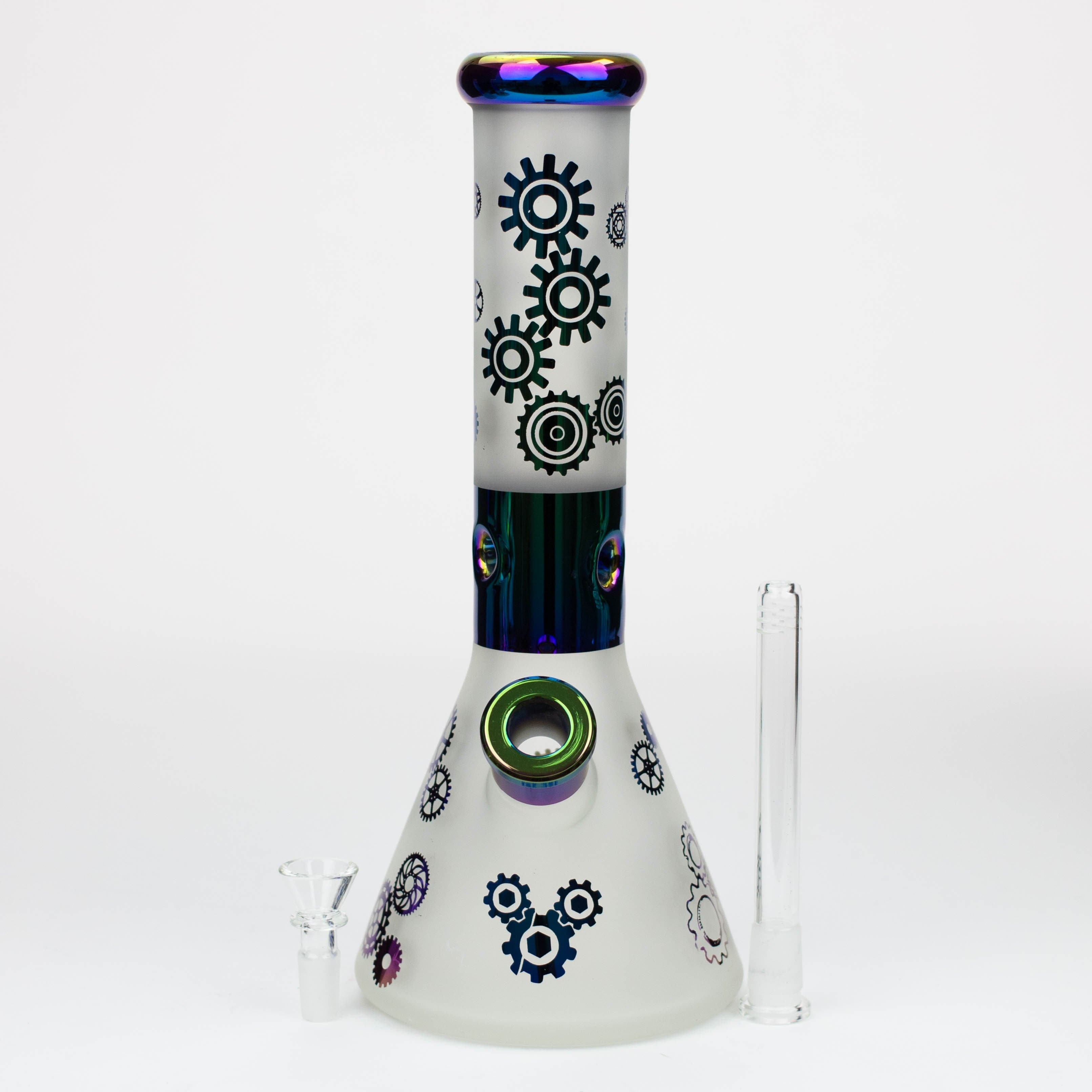 PHOENIX STAR-12.5"  Snadblast and electroplated 7 mm glass beaker pipes_7
