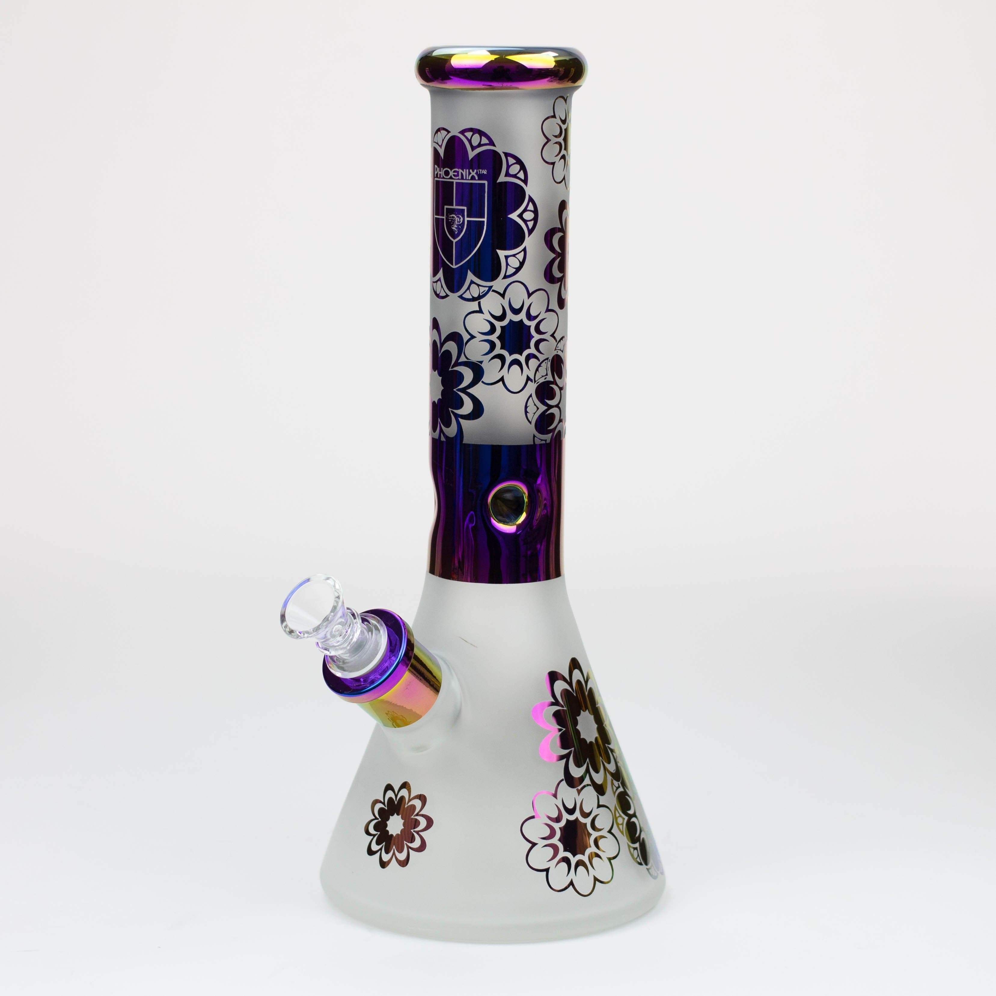 PHOENIX STAR-12.5"  Snadblast and electroplated 7 mm glass beaker pipes_2