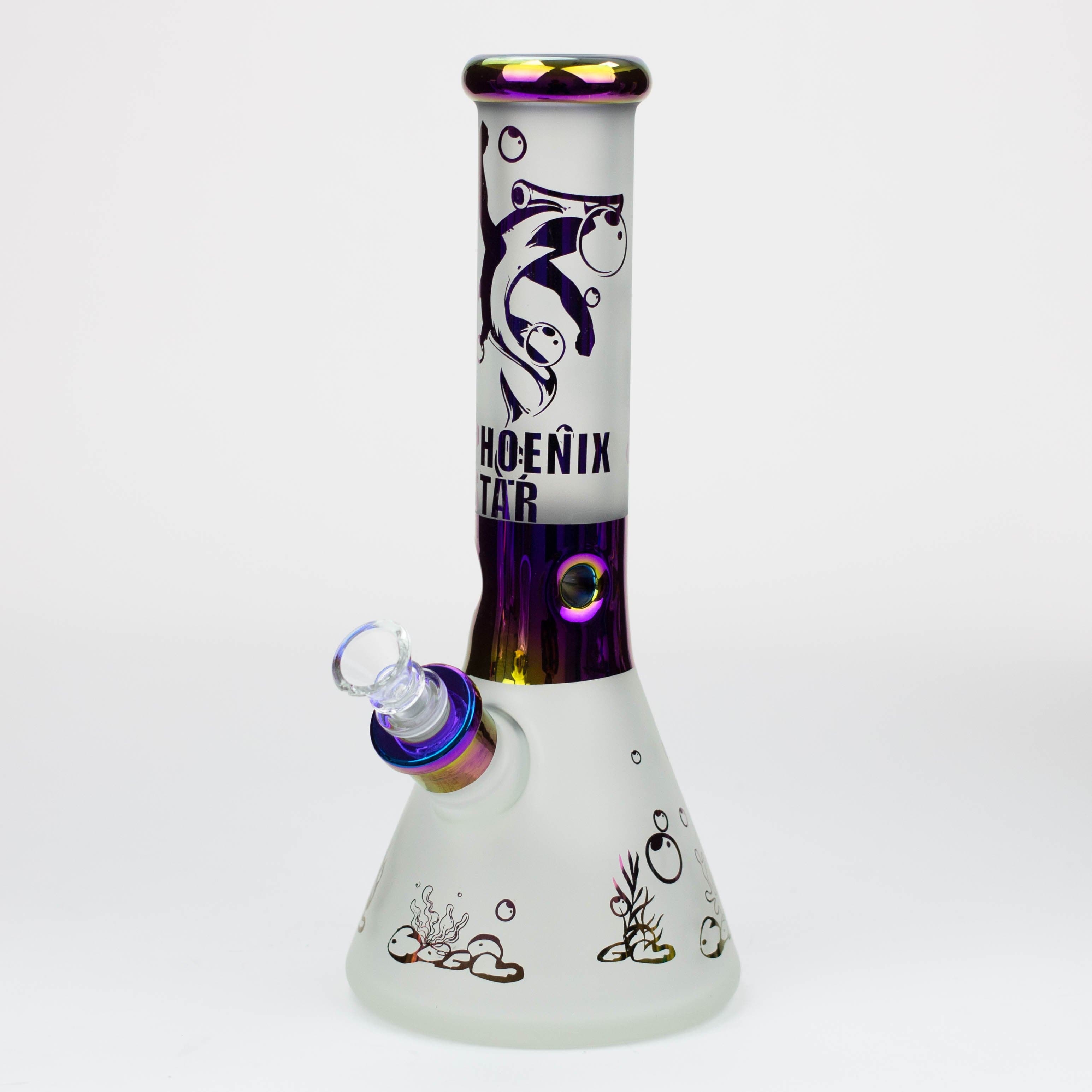 PHOENIX STAR-12.5"  Snadblast and electroplated 7 mm glass beaker pipes_3
