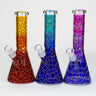 3D Texture color dots beaker glass pipes 10"